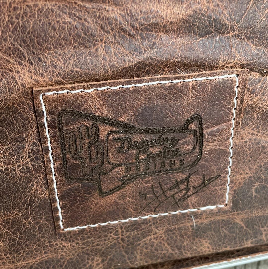 Clerk - Tricolor w/ Red Brands-Clerk-Western-Cowhide-Bags-Handmade-Products-Gifts-Dancing Cactus Designs