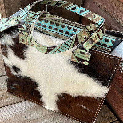 Clerk - Tricolor w/ Sage Navajo-Clerk-Western-Cowhide-Bags-Handmade-Products-Gifts-Dancing Cactus Designs