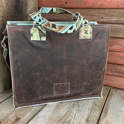 Clerk - Tricolor w/ Sage Navajo-Clerk-Western-Cowhide-Bags-Handmade-Products-Gifts-Dancing Cactus Designs