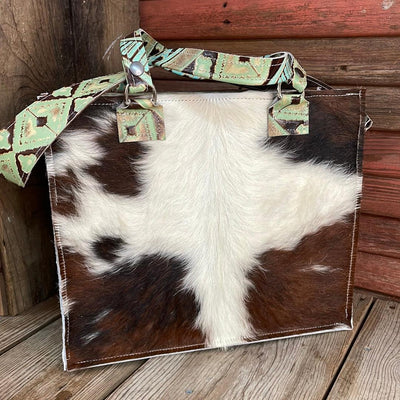 Clerk - Tricolor w/ Sage Navajo-Clerk-Western-Cowhide-Bags-Handmade-Products-Gifts-Dancing Cactus Designs
