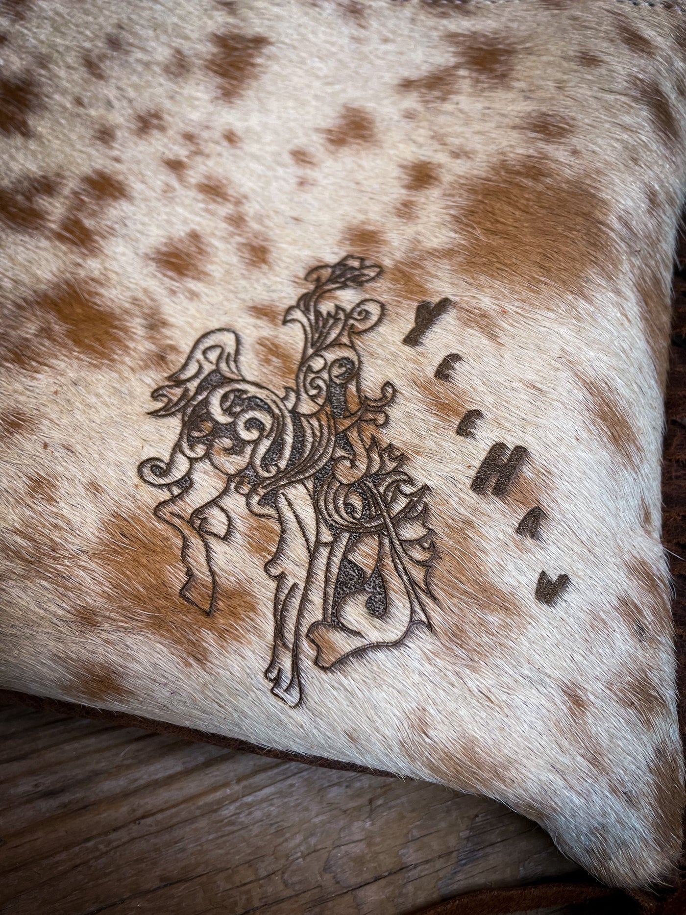 Custom Engraving/Brand-Western-Cowhide-Bags-Handmade-Products-Gifts-Dancing Cactus Designs