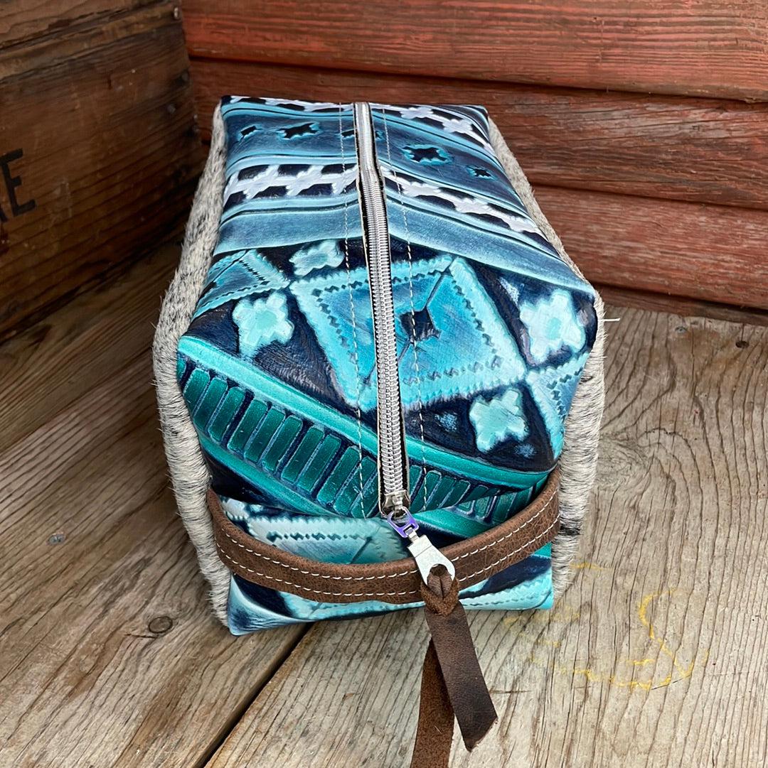 Dutton - B&W Speckle w/ Glacier Park Navajo-Dutton-Western-Cowhide-Bags-Handmade-Products-Gifts-Dancing Cactus Designs