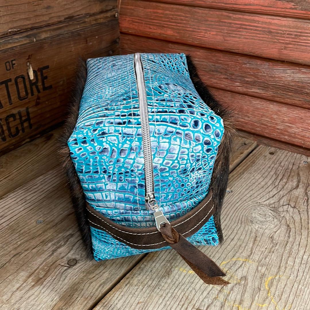 Dutton - Dark Brindle w/ Glacier Park Croc-Dutton-Western-Cowhide-Bags-Handmade-Products-Gifts-Dancing Cactus Designs