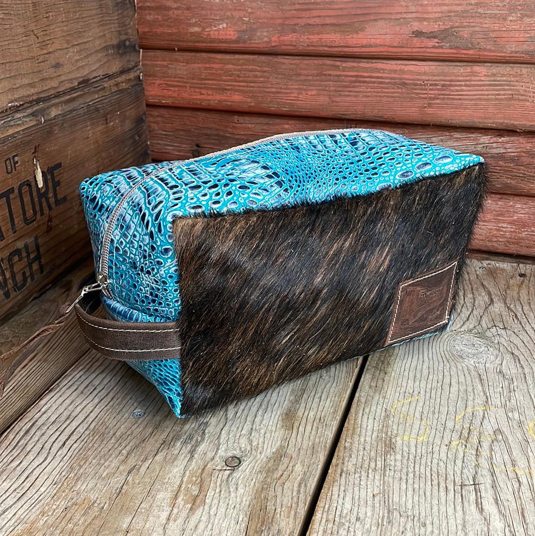 Dutton - Dark Brindle w/ Glacier Park Croc-Dutton-Western-Cowhide-Bags-Handmade-Products-Gifts-Dancing Cactus Designs