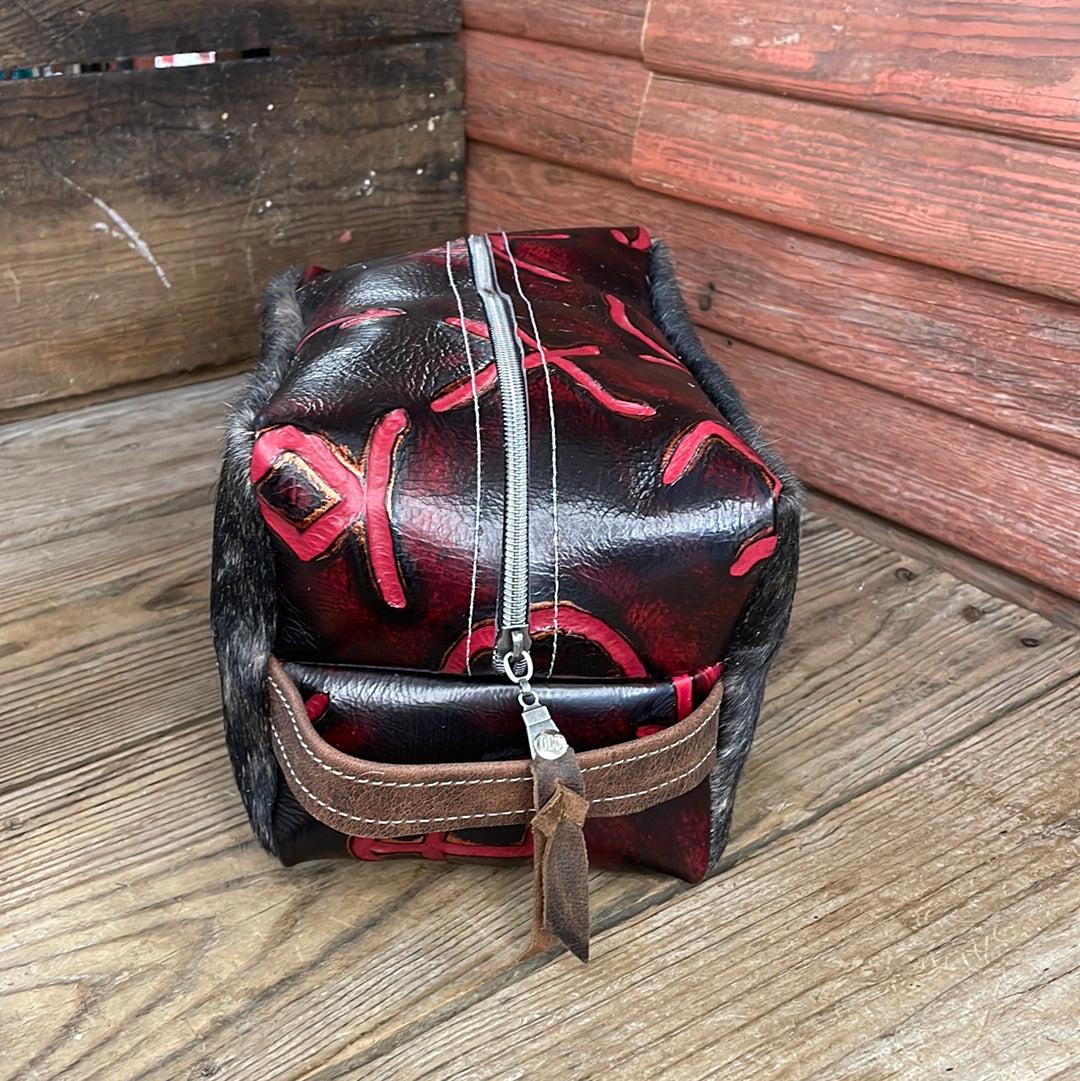 Dutton - Dark Brindle w/ Red Brands-Dutton-Western-Cowhide-Bags-Handmade-Products-Gifts-Dancing Cactus Designs