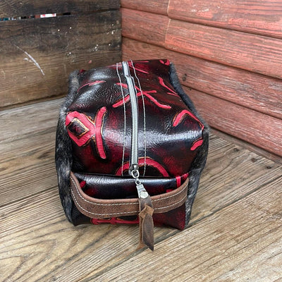 Dutton - Dark Brindle w/ Red Brands-Dutton-Western-Cowhide-Bags-Handmade-Products-Gifts-Dancing Cactus Designs