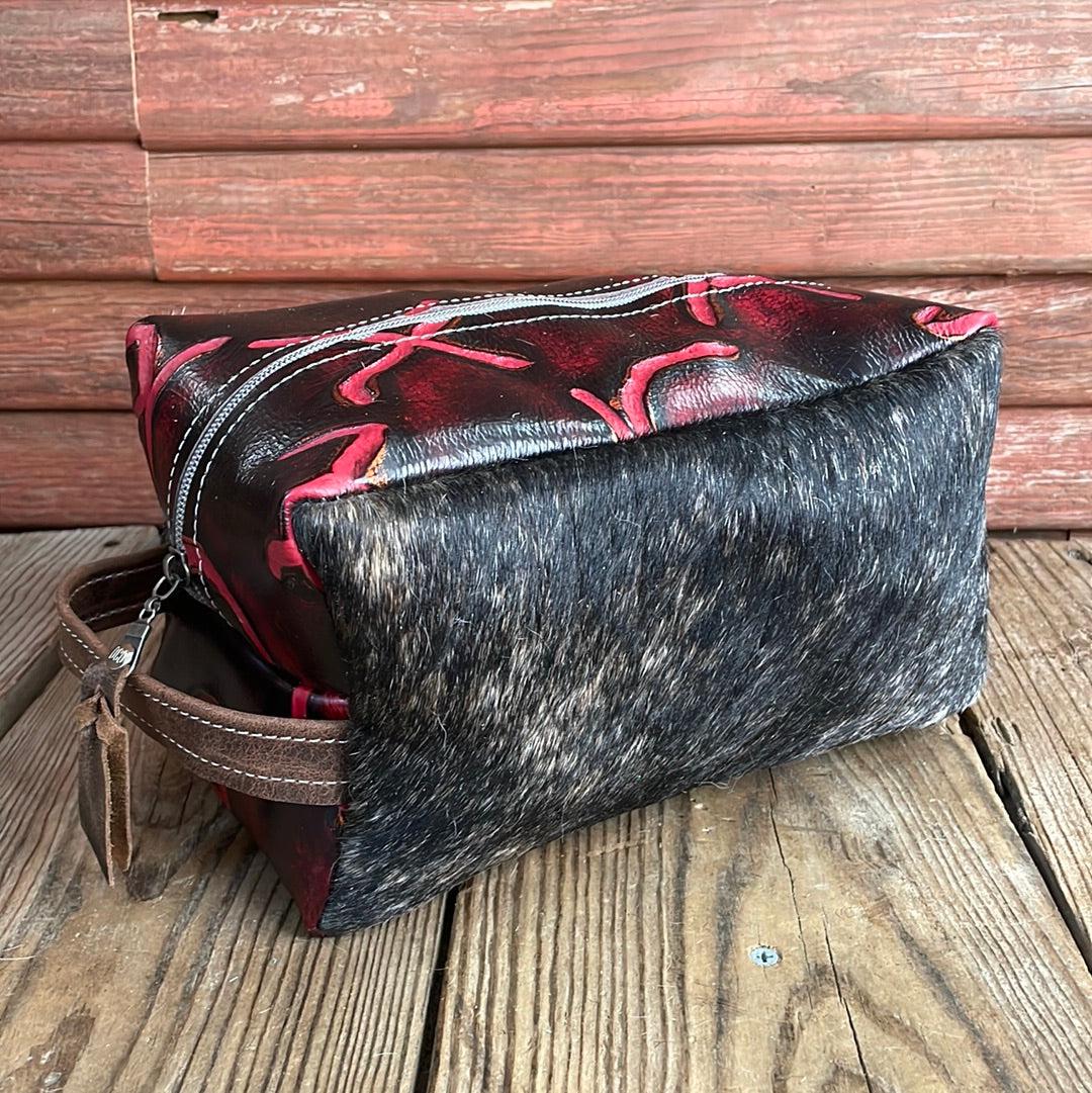 Dutton - Dark Brindle w/ Red Brands-Dutton-Western-Cowhide-Bags-Handmade-Products-Gifts-Dancing Cactus Designs