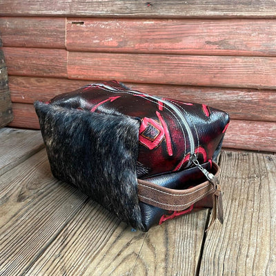 Dutton - Dark Brindle w/ Red Brands-Dutton-Western-Cowhide-Bags-Handmade-Products-Gifts-Dancing Cactus Designs