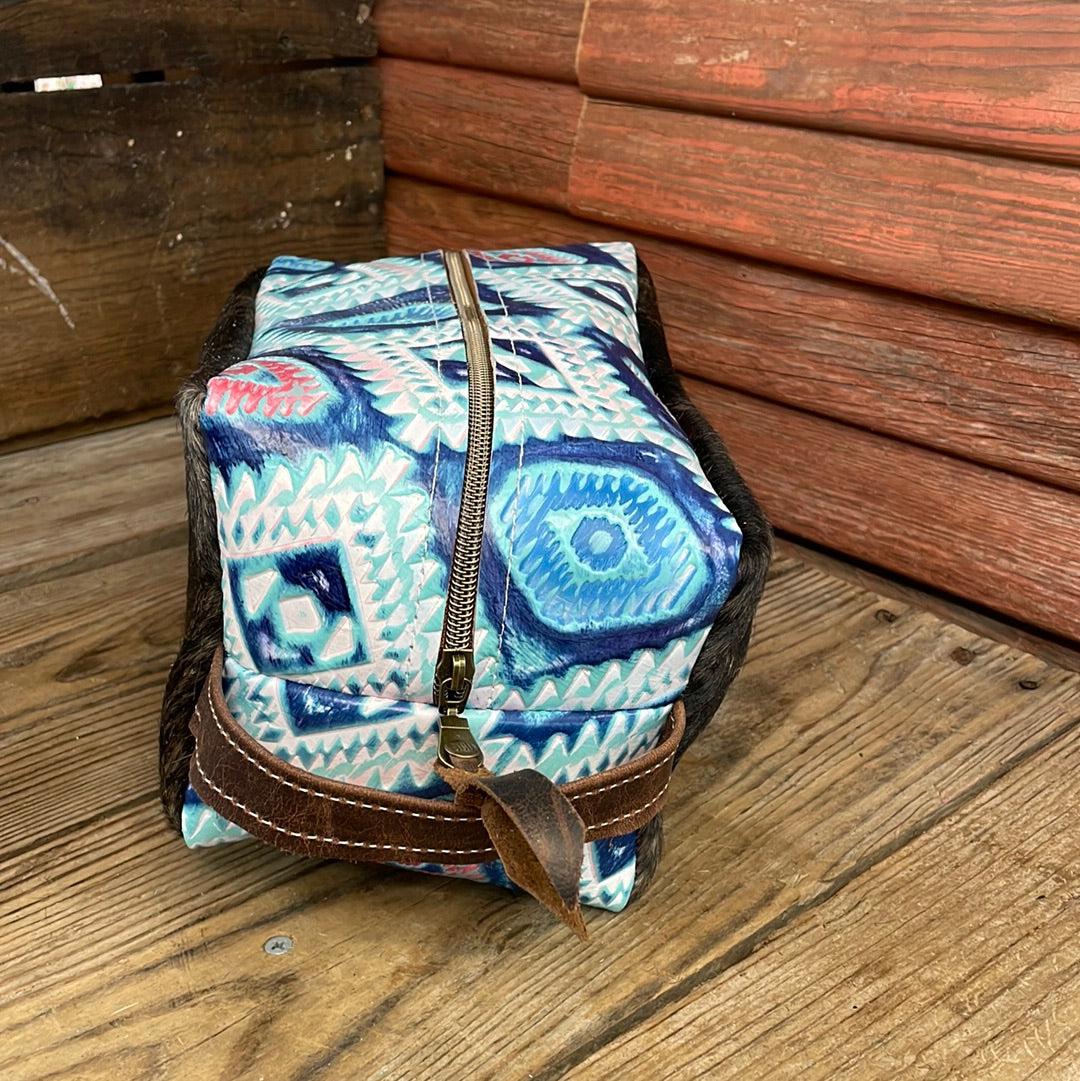 Dutton - Dark Brindle w/ Tucson Sundown Aztec-Dutton-Western-Cowhide-Bags-Handmade-Products-Gifts-Dancing Cactus Designs