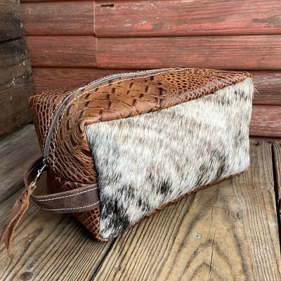 Dutton - Light Brindle w/ Saddle Croc-Dutton-Western-Cowhide-Bags-Handmade-Products-Gifts-Dancing Cactus Designs