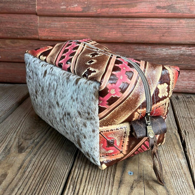 Dutton - Longhorn w/ Summit Fire Navajo-Dutton-Western-Cowhide-Bags-Handmade-Products-Gifts-Dancing Cactus Designs