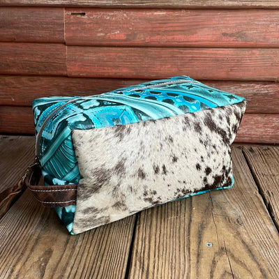 Dutton - Longhorn w/ Turquoise Matrix Navajo-Dutton-Western-Cowhide-Bags-Handmade-Products-Gifts-Dancing Cactus Designs