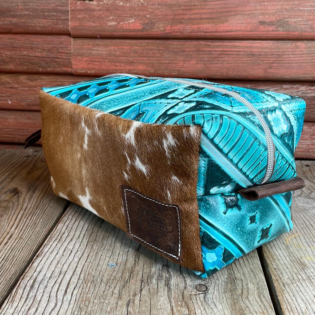 Dutton - Longhorn w/ Turquoise Matrix Navajo-Dutton-Western-Cowhide-Bags-Handmade-Products-Gifts-Dancing Cactus Designs