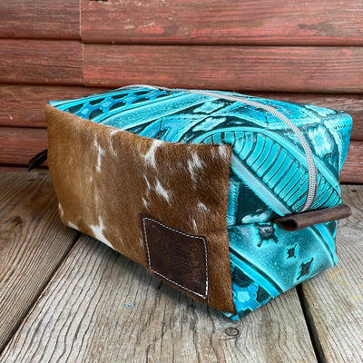 Dutton - Longhorn w/ Turquoise Matrix Navajo-Dutton-Western-Cowhide-Bags-Handmade-Products-Gifts-Dancing Cactus Designs