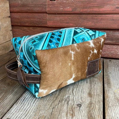 Dutton - Longhorn w/ Turquoise Matrix Navajo-Dutton-Western-Cowhide-Bags-Handmade-Products-Gifts-Dancing Cactus Designs