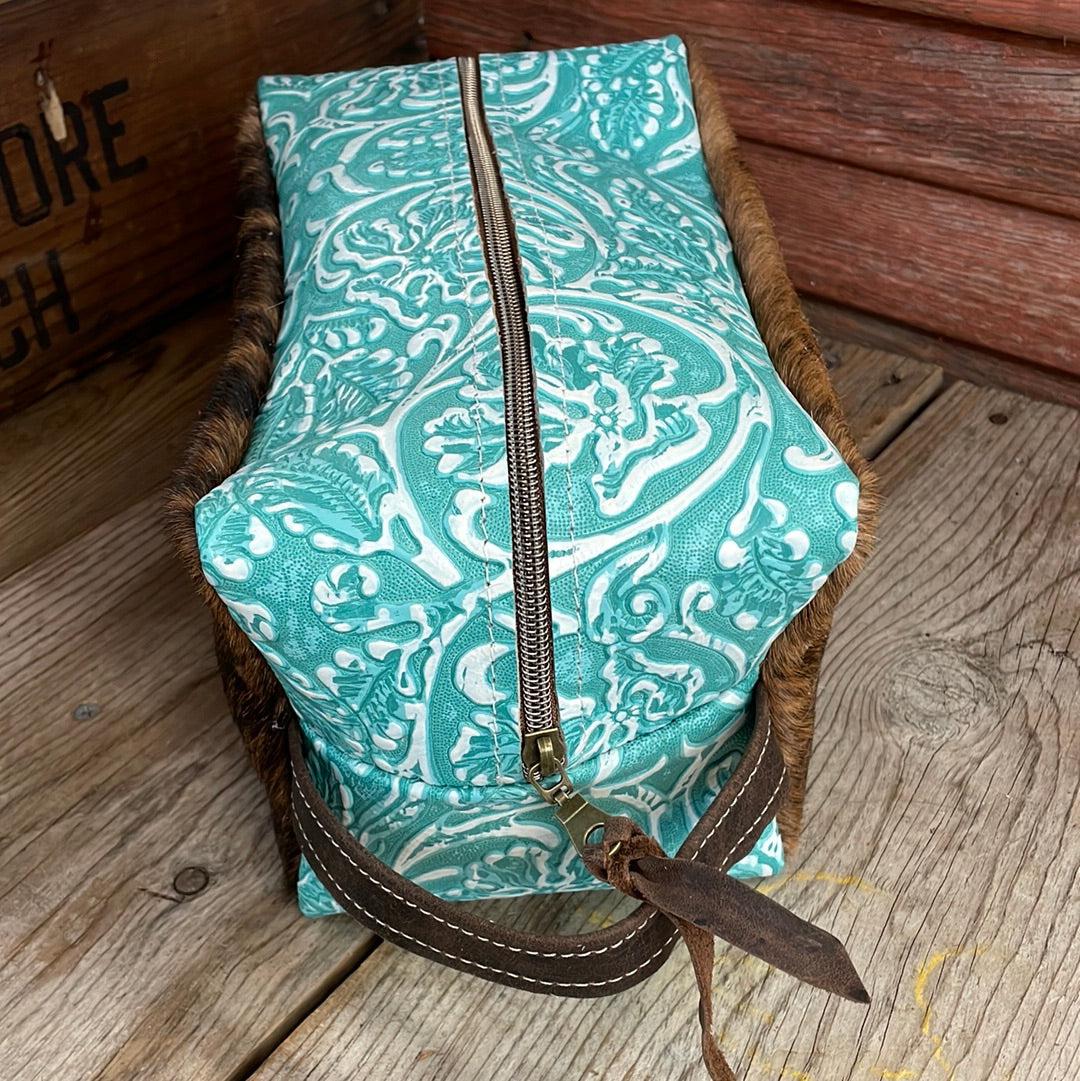 Dutton - Red Brindle w/ Turquoise Sand Tool-Dutton-Western-Cowhide-Bags-Handmade-Products-Gifts-Dancing Cactus Designs