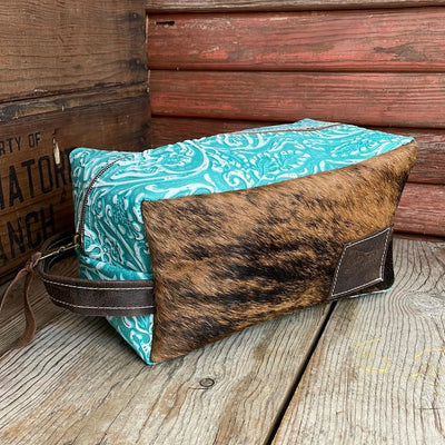 Dutton - Red Brindle w/ Turquoise Sand Tool-Dutton-Western-Cowhide-Bags-Handmade-Products-Gifts-Dancing Cactus Designs