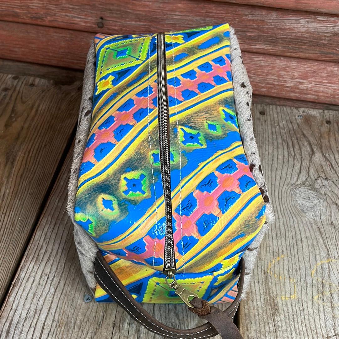 Dutton - Rosegold Acid w/ Neon Trip Aztec-Dutton-Western-Cowhide-Bags-Handmade-Products-Gifts-Dancing Cactus Designs