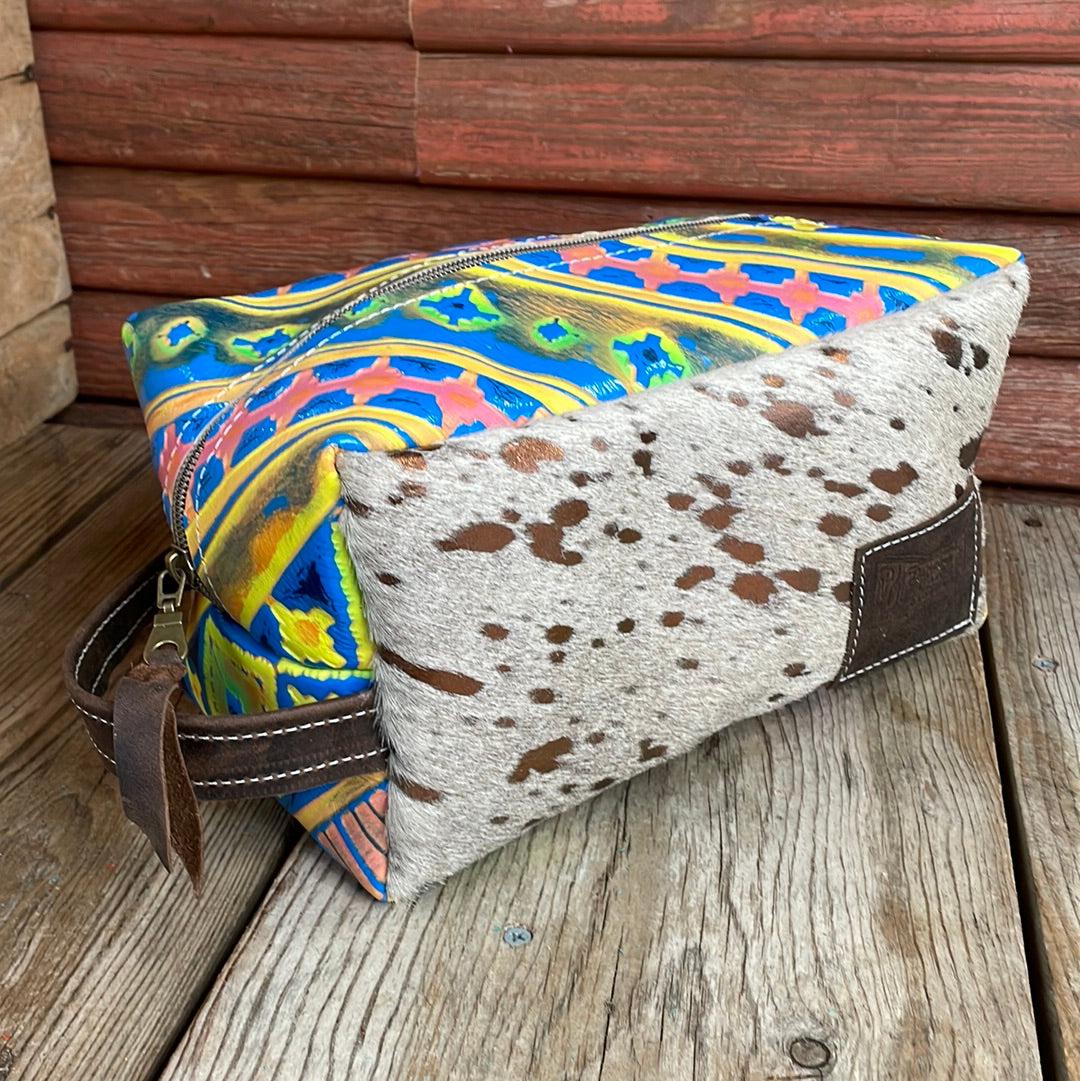 Dutton - Rosegold Acid w/ Neon Trip Aztec-Dutton-Western-Cowhide-Bags-Handmade-Products-Gifts-Dancing Cactus Designs
