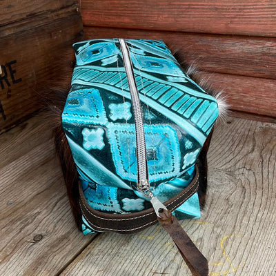 Dutton - Tricolor w/ Turquoise Matrix-Dutton-Western-Cowhide-Bags-Handmade-Products-Gifts-Dancing Cactus Designs