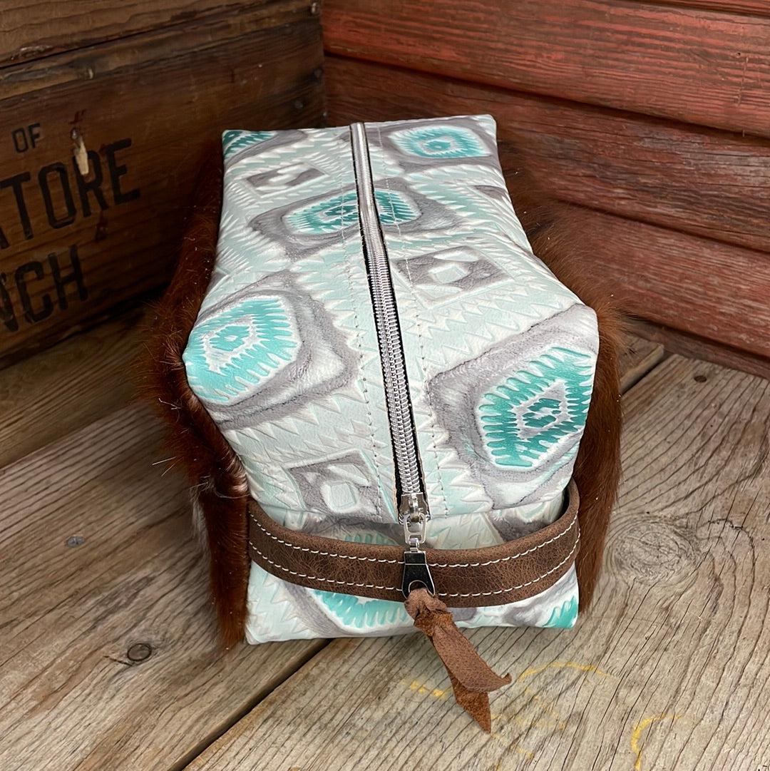 Dutton - Tricolor w/ Turquoise Sand Aztec-Dutton-Western-Cowhide-Bags-Handmade-Products-Gifts-Dancing Cactus Designs