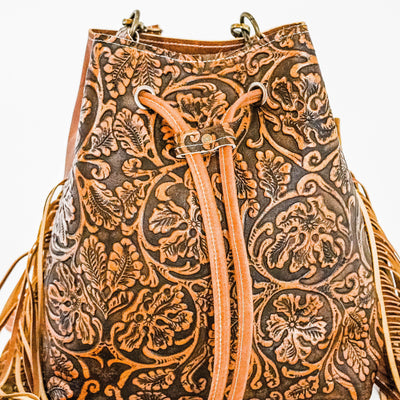 Gabby - Honey Tool Embossed-Gabby-Western-Cowhide-Bags-Handmade-Products-Gifts-Dancing Cactus Designs