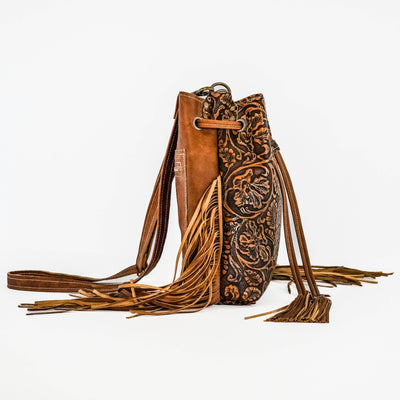 Gabby - Honey Tool Embossed-Gabby-Western-Cowhide-Bags-Handmade-Products-Gifts-Dancing Cactus Designs
