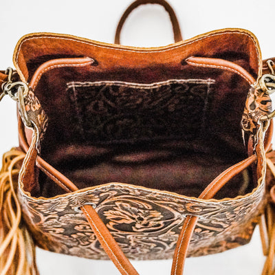Gabby - Honey Tool Embossed-Gabby-Western-Cowhide-Bags-Handmade-Products-Gifts-Dancing Cactus Designs