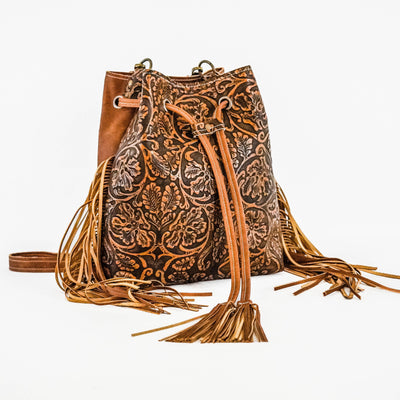 Gabby - Honey Tool Embossed-Gabby-Western-Cowhide-Bags-Handmade-Products-Gifts-Dancing Cactus Designs