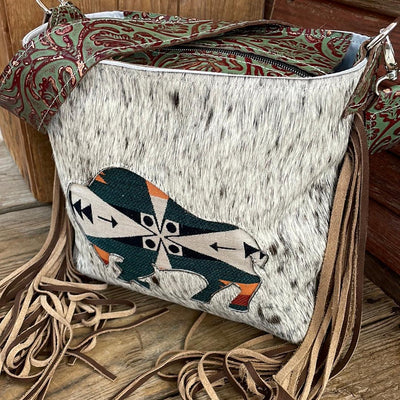 Gabby - Longhorn w/ Pendleton Buffalo Design-Gabby-Western-Cowhide-Bags-Handmade-Products-Gifts-Dancing Cactus Designs