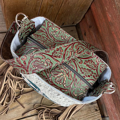 Gabby - Longhorn w/ Pendleton Buffalo Design-Gabby-Western-Cowhide-Bags-Handmade-Products-Gifts-Dancing Cactus Designs