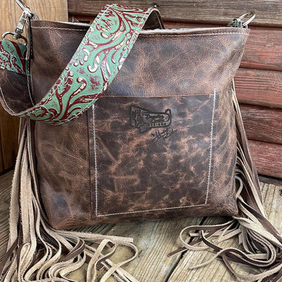 Gabby - Longhorn w/ Pendleton Buffalo Design-Gabby-Western-Cowhide-Bags-Handmade-Products-Gifts-Dancing Cactus Designs