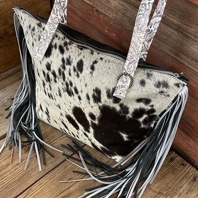 June - Black & White w/ Blank Slate-June-Western-Cowhide-Bags-Handmade-Products-Gifts-Dancing Cactus Designs