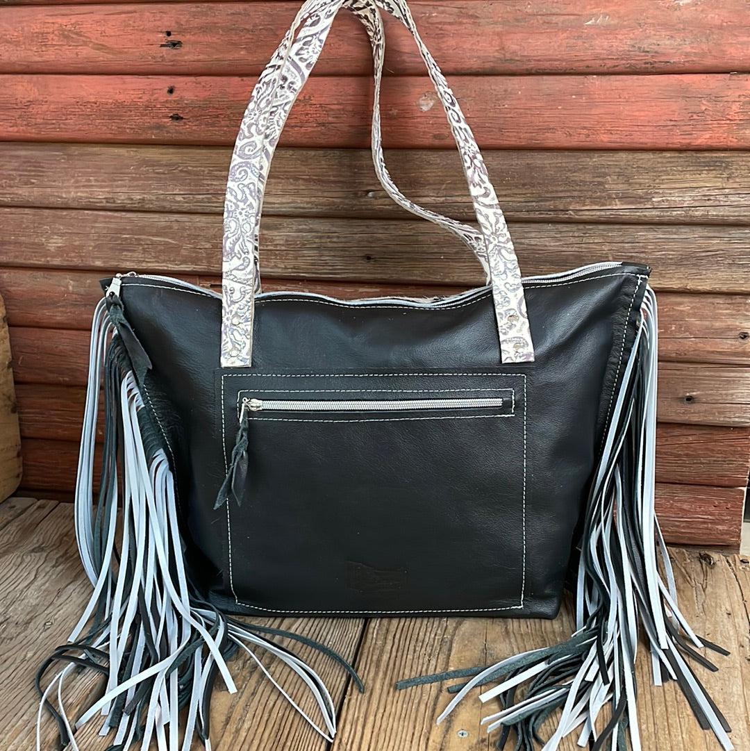 June - Black & White w/ Blank Slate-June-Western-Cowhide-Bags-Handmade-Products-Gifts-Dancing Cactus Designs