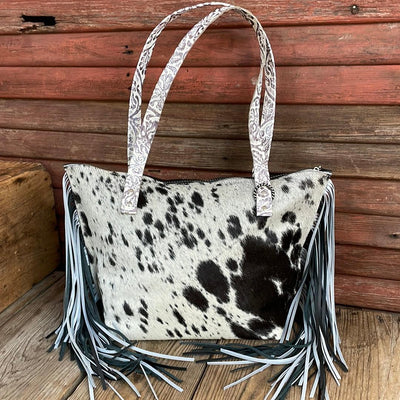 June - Black & White w/ Blank Slate-June-Western-Cowhide-Bags-Handmade-Products-Gifts-Dancing Cactus Designs
