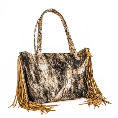 June - Brindle w/ Dusty Laredo-June-Western-Cowhide-Bags-Handmade-Products-Gifts-Dancing Cactus Designs