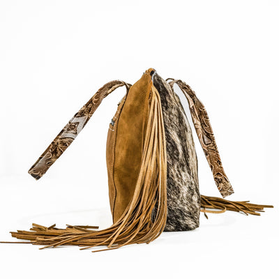 June - Brindle w/ Dusty Laredo-June-Western-Cowhide-Bags-Handmade-Products-Gifts-Dancing Cactus Designs