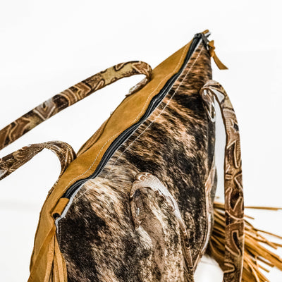 June - Brindle w/ Dusty Laredo-June-Western-Cowhide-Bags-Handmade-Products-Gifts-Dancing Cactus Designs