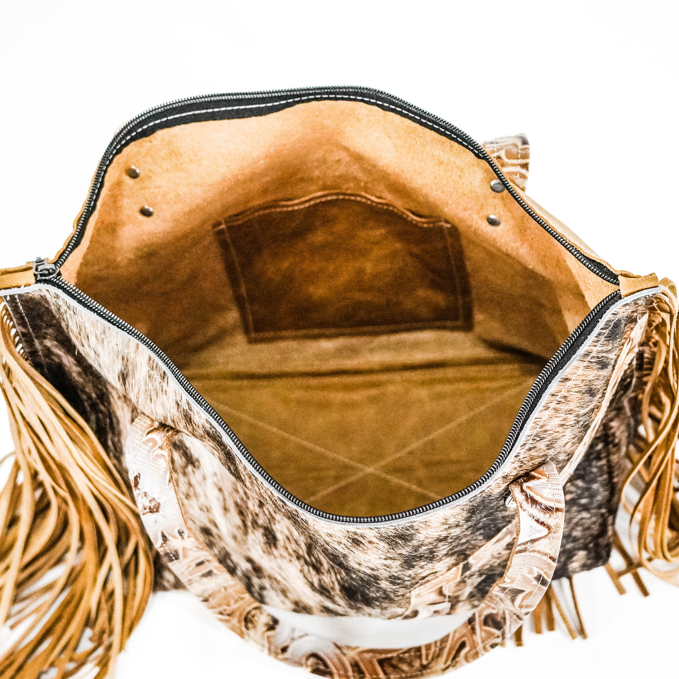 June - Brindle w/ Dusty Laredo-June-Western-Cowhide-Bags-Handmade-Products-Gifts-Dancing Cactus Designs