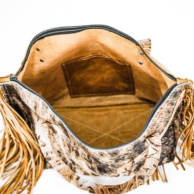 June - Brindle w/ Dusty Laredo-June-Western-Cowhide-Bags-Handmade-Products-Gifts-Dancing Cactus Designs