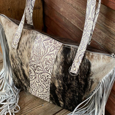 June - Brindle w/ Twilight Tool-June-Western-Cowhide-Bags-Handmade-Products-Gifts-Dancing Cactus Designs
