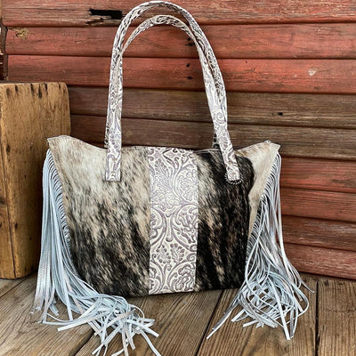 June - Brindle w/ Twilight Tool-June-Western-Cowhide-Bags-Handmade-Products-Gifts-Dancing Cactus Designs