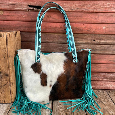 June - Tricolor w/ Blank Slate-June-Western-Cowhide-Bags-Handmade-Products-Gifts-Dancing Cactus Designs