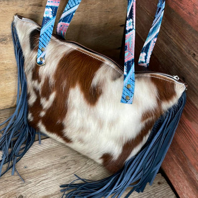 June - Tricolor w/ Tucson Sundown-June-Western-Cowhide-Bags-Handmade-Products-Gifts-Dancing Cactus Designs