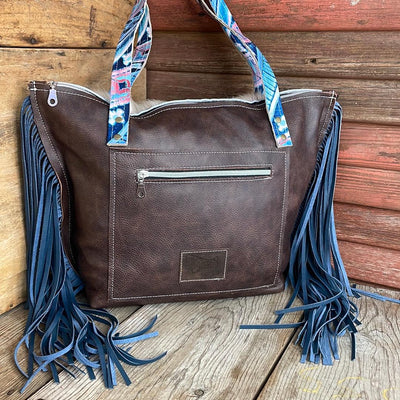 June - Tricolor w/ Tucson Sundown-June-Western-Cowhide-Bags-Handmade-Products-Gifts-Dancing Cactus Designs