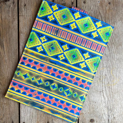 Laptop Sleeve - Dapple w/ Neon Trip-18'' Laptop Sleeve-Western-Cowhide-Bags-Handmade-Products-Gifts-Dancing Cactus Designs