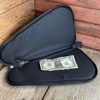 Large Pistol Case - Cowhide w/-Large Pistol Case-Western-Cowhide-Bags-Handmade-Products-Gifts-Dancing Cactus Designs