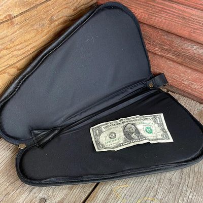 Large Pistol Case - Cowhide w/-Large Pistol Case-Western-Cowhide-Bags-Handmade-Products-Gifts-Dancing Cactus Designs