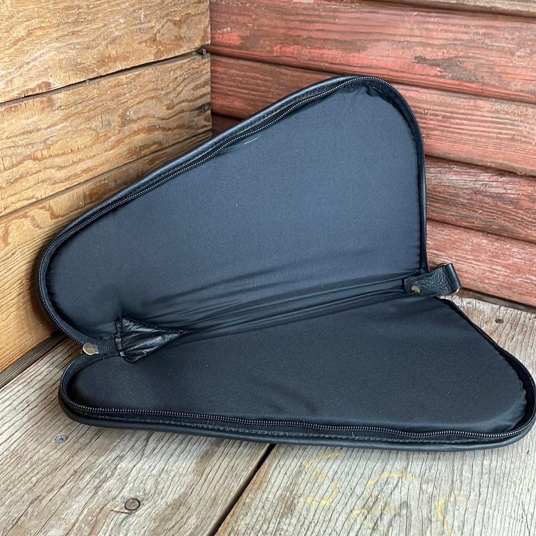 Large Pistol Case - Cowhide w/-Large Pistol Case-Western-Cowhide-Bags-Handmade-Products-Gifts-Dancing Cactus Designs