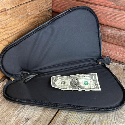 Large Pistol Case - Cowhide w/-Large Pistol Case-Western-Cowhide-Bags-Handmade-Products-Gifts-Dancing Cactus Designs
